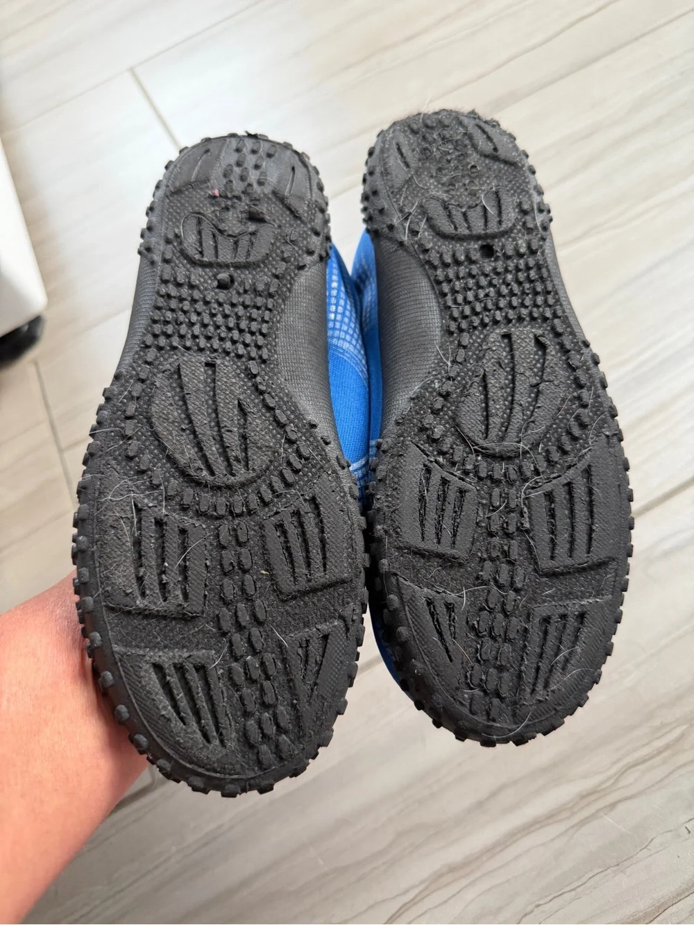 Kids Blue Slip-On Water Shoes with Grippy Sole